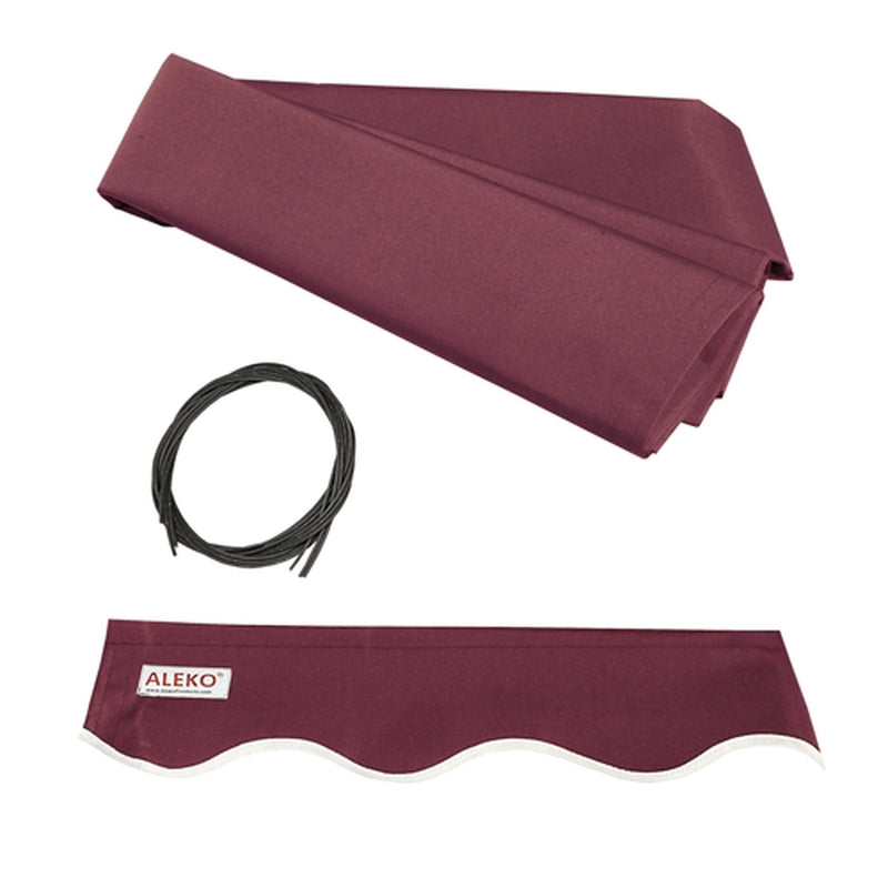 Aleko Retractable Awning Fabric Replacement - 13x10 Feet - Burgundy