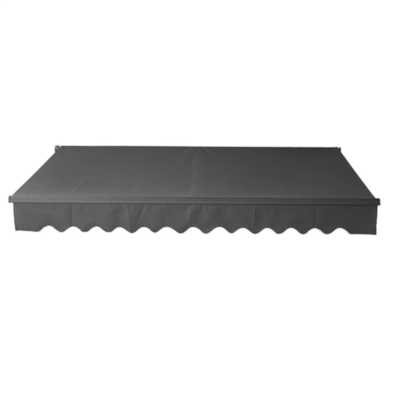 Aleko Retractable Black Frame Patio Awning 12 x 10 Feet - Black