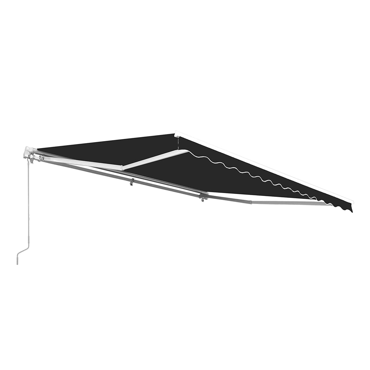 Aleko Retractable White Frame Patio Awning - 10 x 8 Feet -