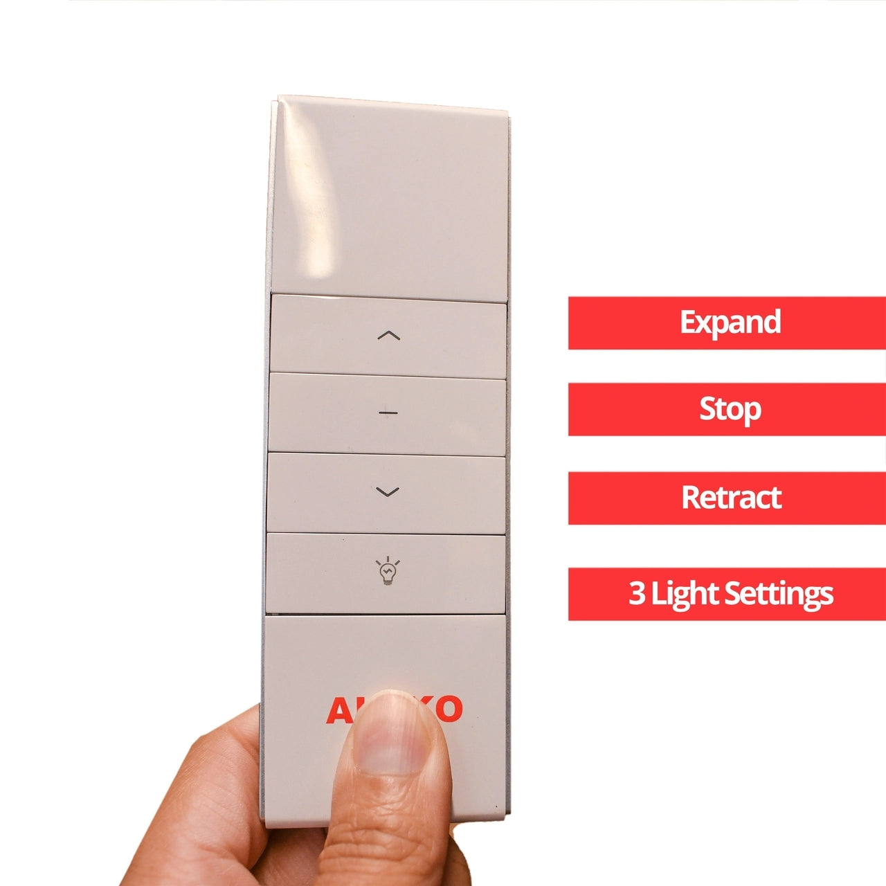 Aleko Single Channel Remote with LED Control - Half Cassette