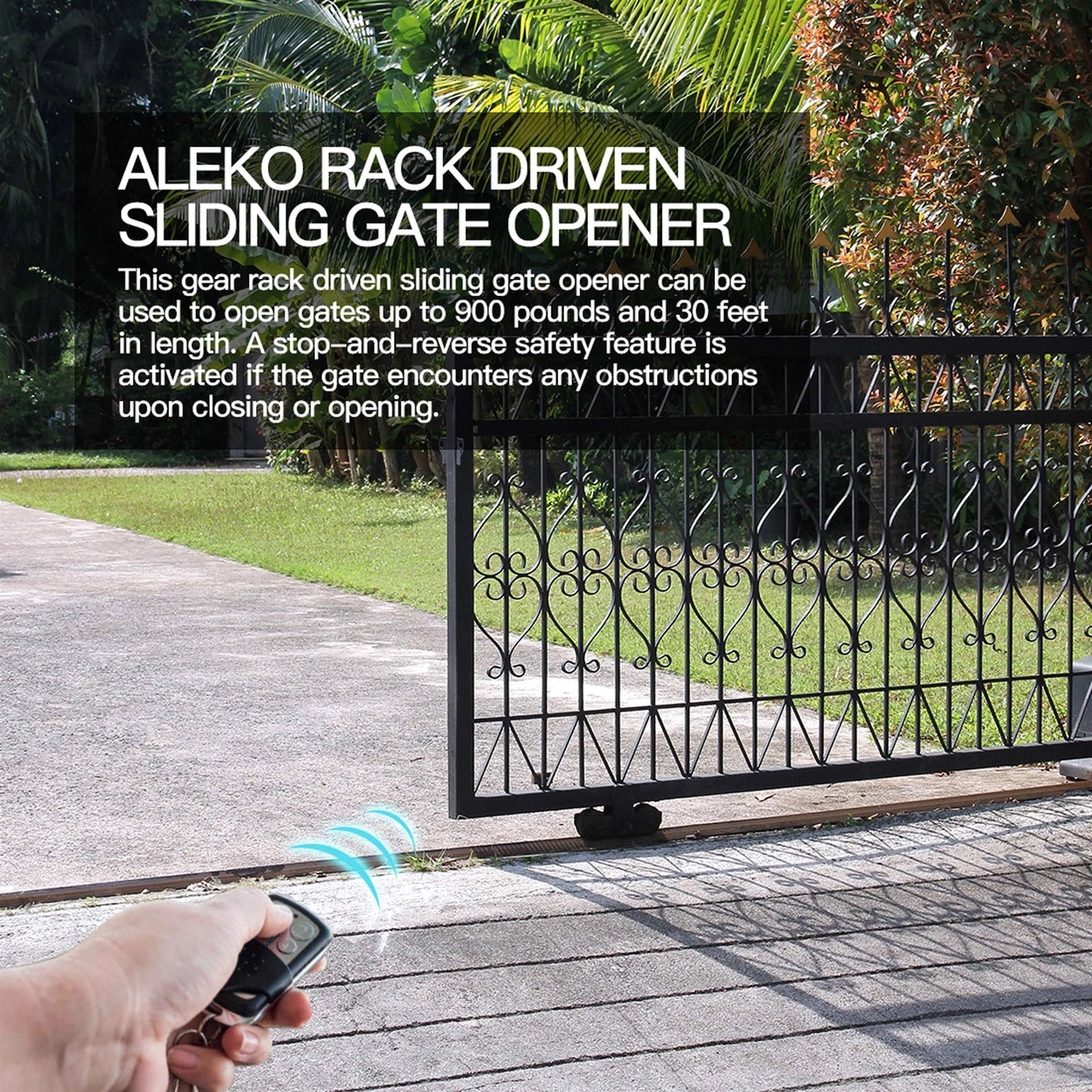 Aleko Sliding Gate Opener - AR900 - Solar Kit 50W