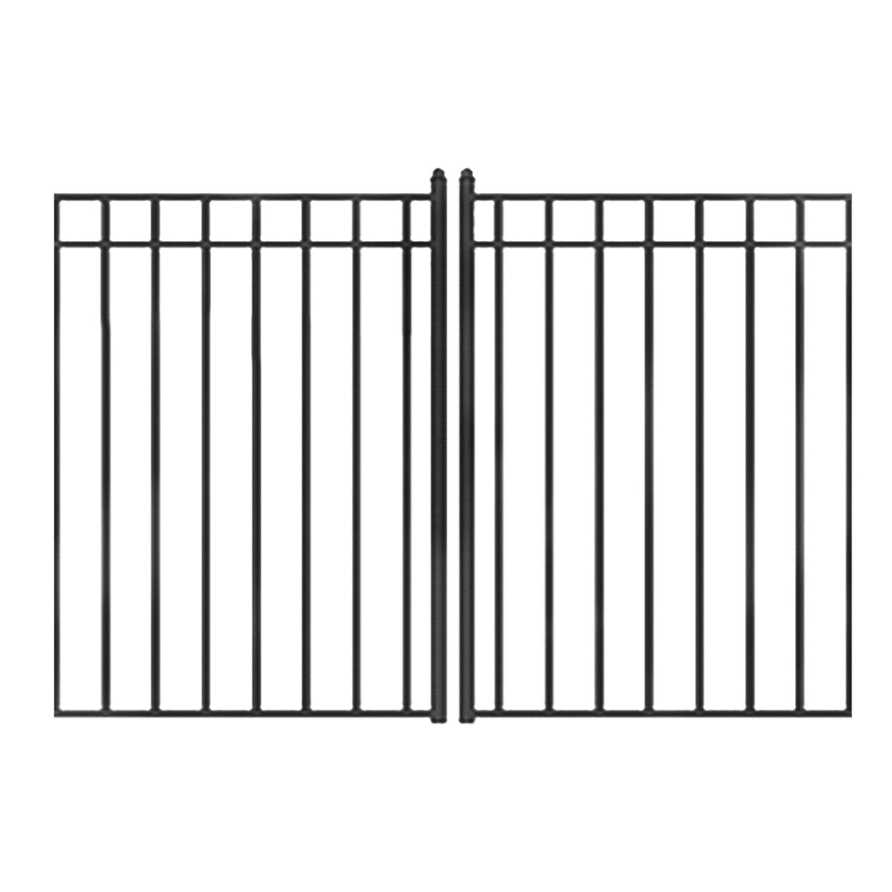 Aleko Steel Dual Swing Driveway Gate - MADRID Style - 14 x 6