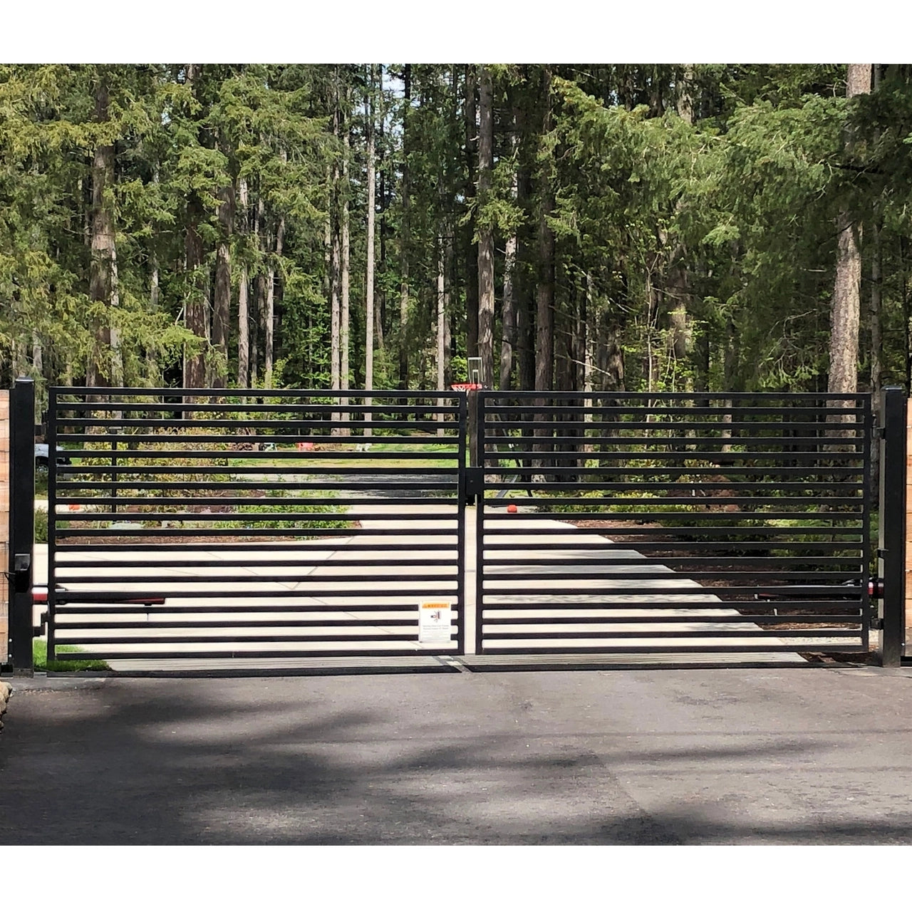 Aleko Steel Dual Swing Driveway Gate - MILAN Style - 12 x 6