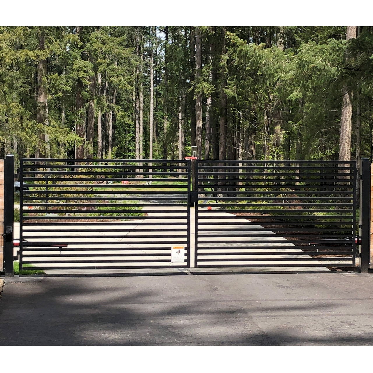 Aleko Steel Dual Swing Driveway Gate - MILAN Style - 14 x 6