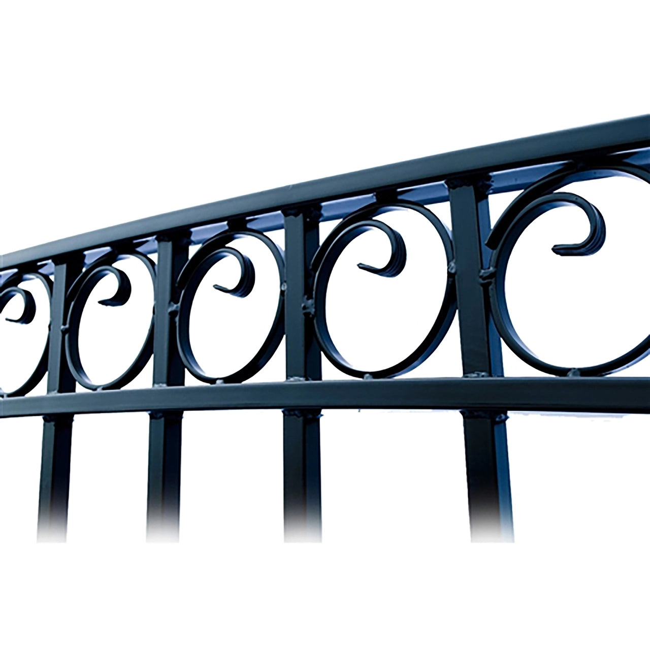 Aleko Steel Dual Swing Driveway Gate - PARIS Style - 12 ft