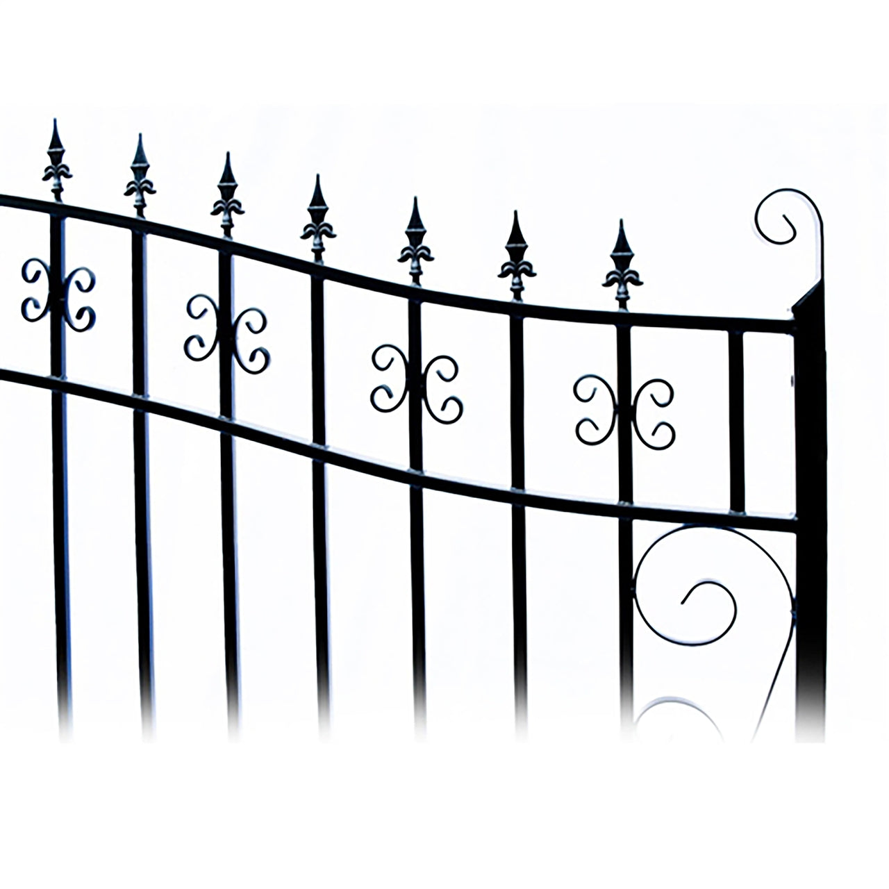 Aleko Steel Dual Swing Driveway Gate - VENICE Style - 12 x 6