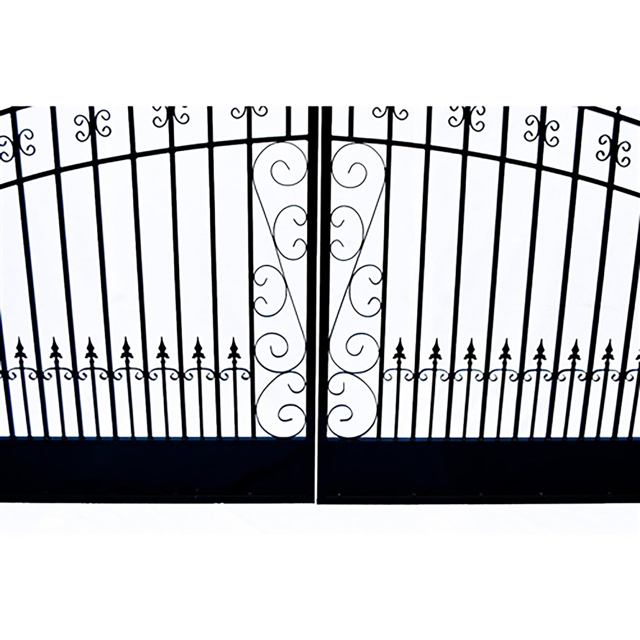 Aleko Steel Dual Swing Driveway Gate - VENICE Style - 12 x 6