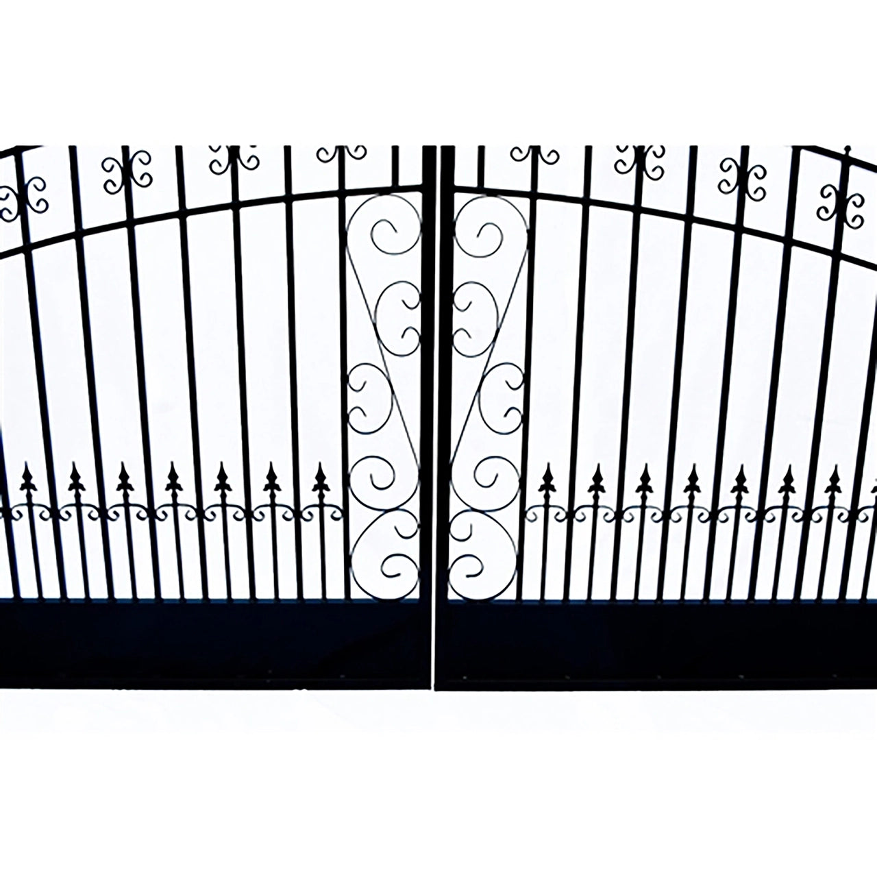 Aleko Steel Dual Swing Driveway Gate - VENICE Style - 14 x 6