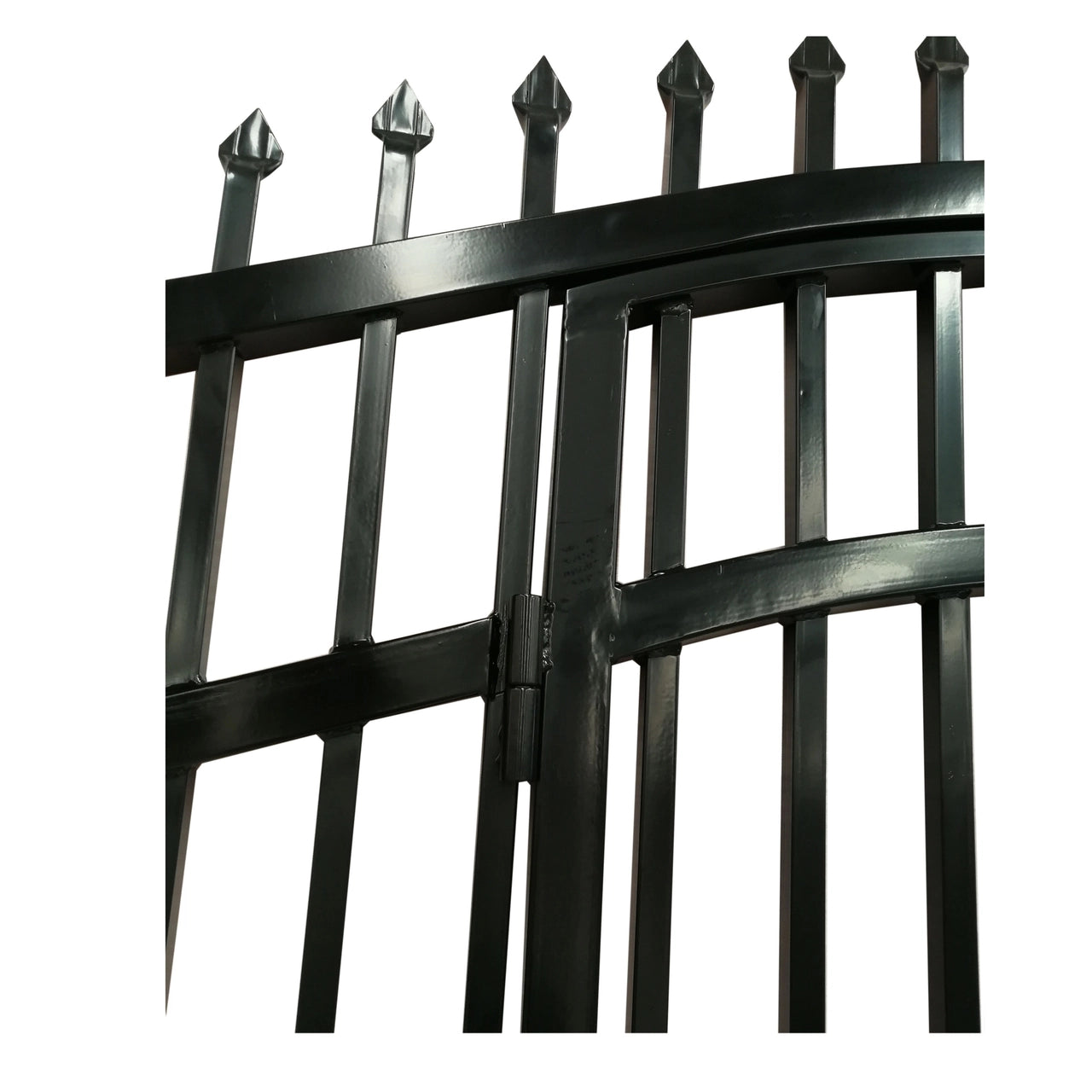 Aleko Steel Dual Swing Driveway Gate with Built-In