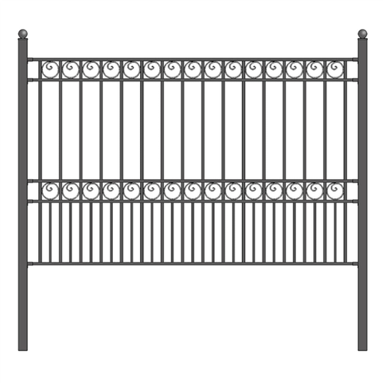 Aleko Steel Fence - PARIS Style - 8 x 5 Ft