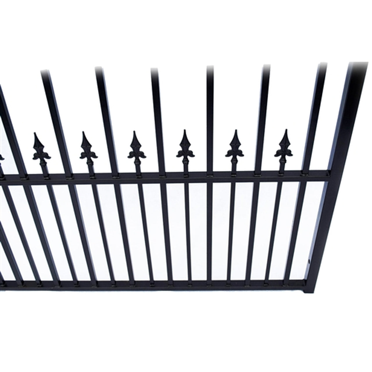 Aleko Steel Single Swing Driveway Gate - ST.PETERSBURG Style