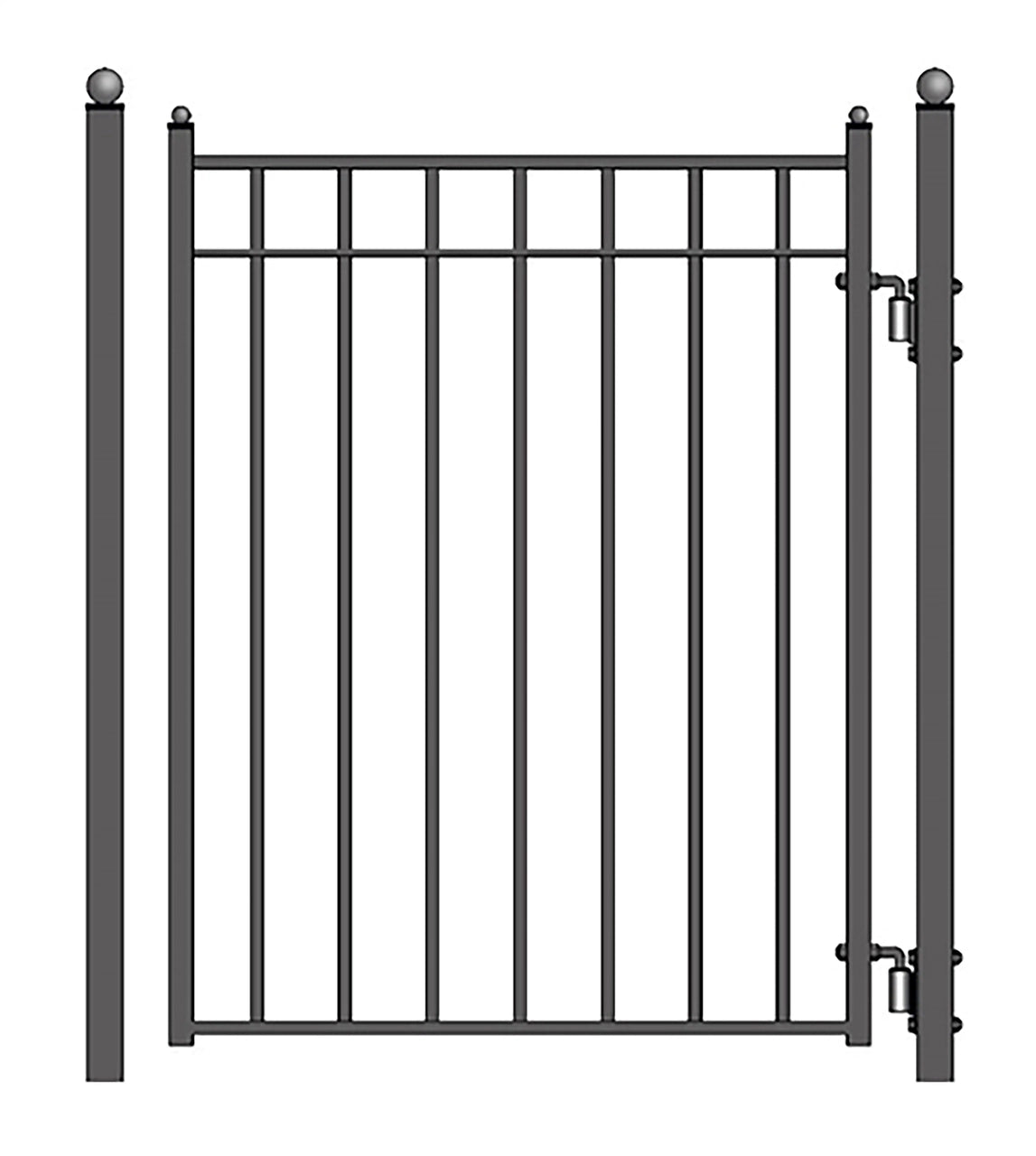 Aleko Steel Sliding Driveway Gate - 30 ft with Pedestrian