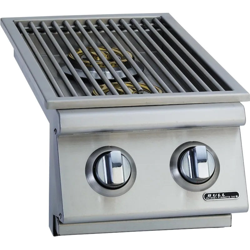 Bull Built-In Natural Gas Double Side Burner W/ Stainless Steel Lid