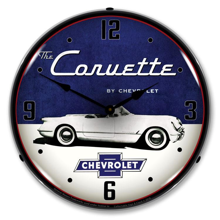 Collectable Sign and Clock - 1954 Corvette Clock