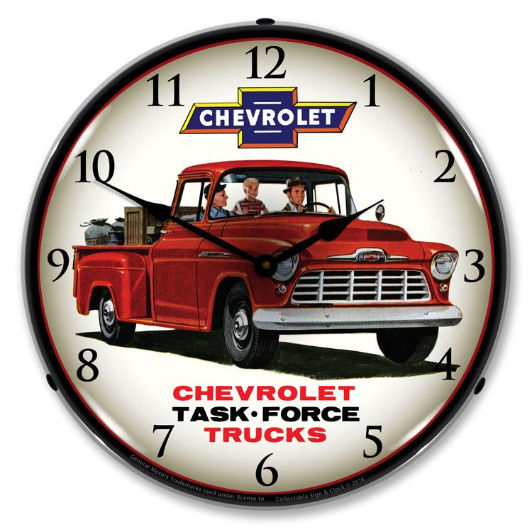 Collectable Sign and Clock - 1956 Chevrolet Truck Clock