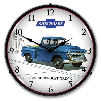 Collectable Sign and Clock - 1957 Chevrolet Truck Clock