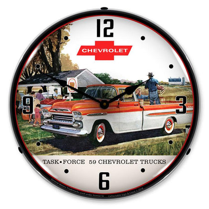 Collectable Sign and Clock - 1959 Chevrolet Task Force Truck Clock
