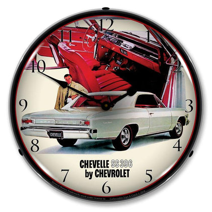 Collectable Sign and Clock - 1966 Chevelle SS 396 RI Clock