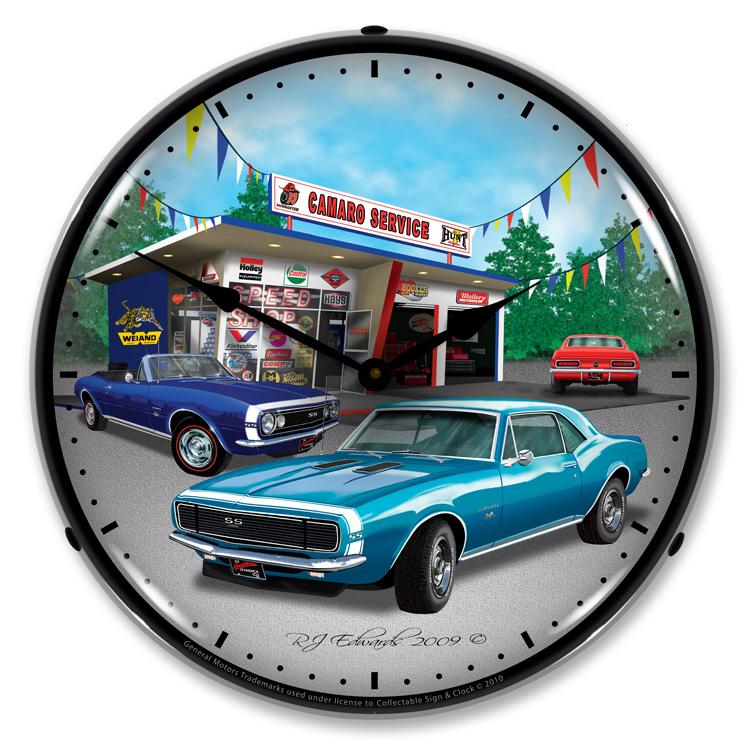 Collectable Sign and Clock - 1967 Camaro Clock