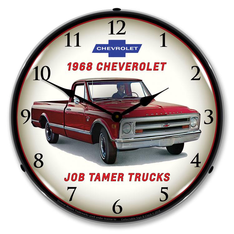 Collectable Sign and Clock - 1968 Chevrolet Truck Clock
