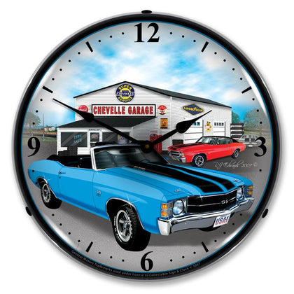 Collectable Sign and Clock - 1971 Chevelle Clock
