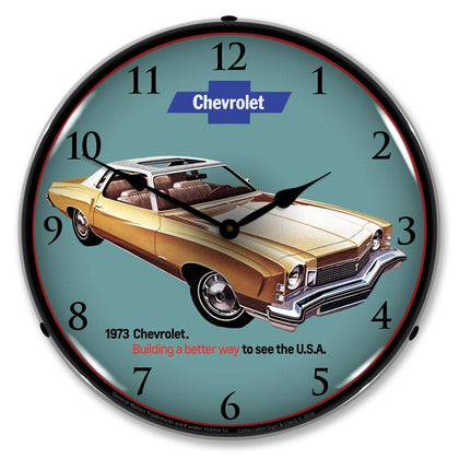 Collectable Sign and Clock - 1973 Monte Carlo Clock