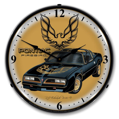 Collectable Sign and Clock - 1977 Pontiac Firebird Clock