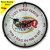 Collectable Sign and Clock - Add Your Name Dads BBQ Clock