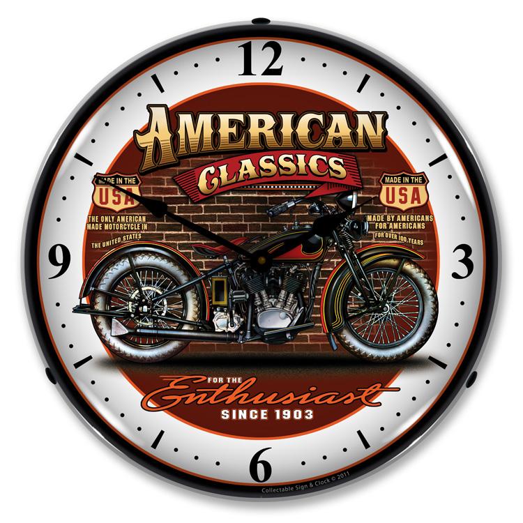 Collectable Sign and Clock - American Classic Bike Clock
