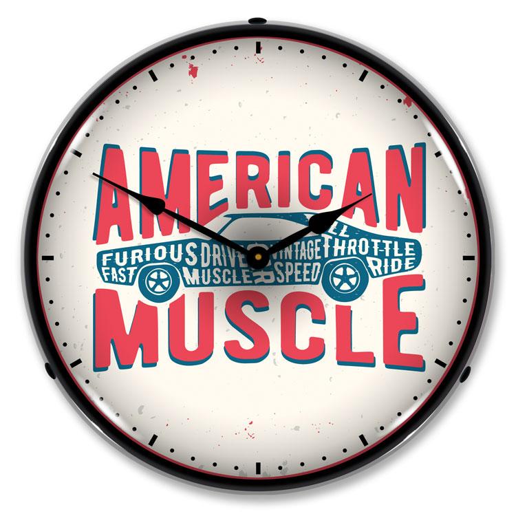Collectable Sign and Clock - American Muscle Clock AG20111175 – Garage ...