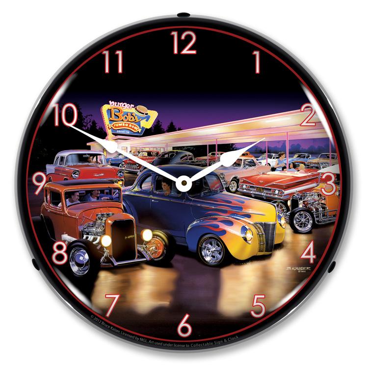 Collectable Sign and Clock - Burger Bobs Clock - Wall Clocks