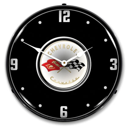Collectable Sign and Clock - C1 Corvette Black Tie Clock