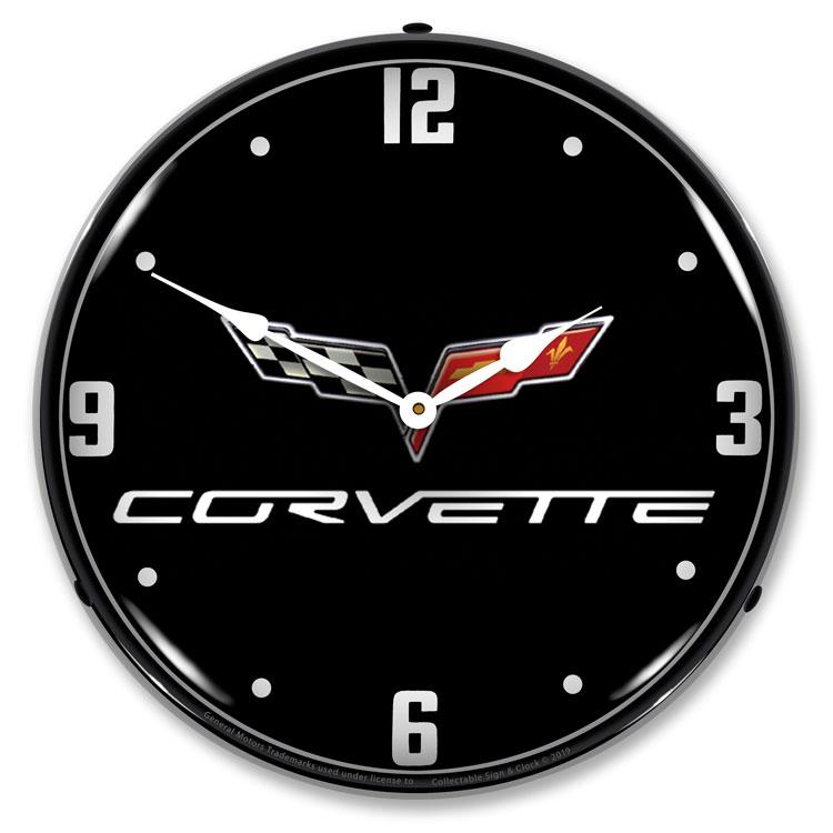 Collectable Sign and Clock - C6 Corvette Black Tie Clock