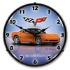 Collectable Sign and Clock - C6 Corvette Inferno Orange Clock