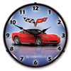 Collectable Sign and Clock - C6 Corvette Torch Red Clock