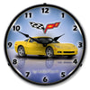 Collectable Sign and Clock - C6 Corvette Velocity Yellow Clock
