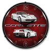Collectable Sign and Clock - C7 Corvette Artic White Clock