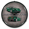 Collectable Sign and Clock - C7 Corvette Lime Rock Green Clock