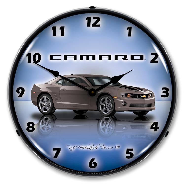 Collectable Sign and Clock - Camaro G5 Cyber Grey Clock