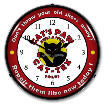 Collectable Sign and Clock - Cats Paw Clock