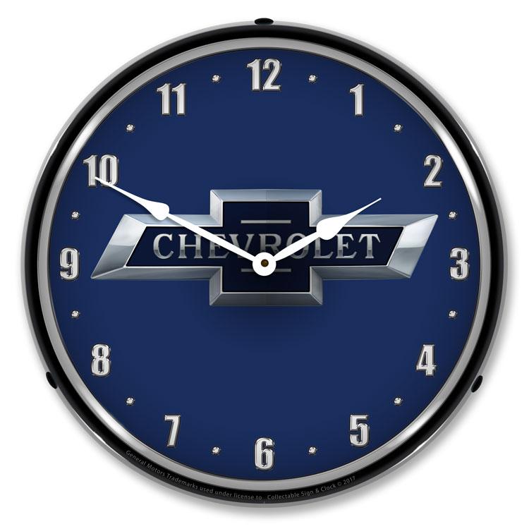 Collectable Sign and Clock - Chevrolet Bowtie 100th Anniversary Clock