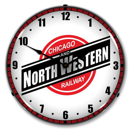 Collectable Sign and Clock - Chicago North Western Railroad Clock