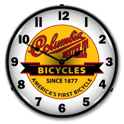 Collectable Sign and Clock - Columbia Bikes Clock
