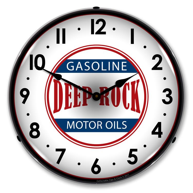 Collectable Sign and Clock - Deep Rock Gas Clock - Wall 