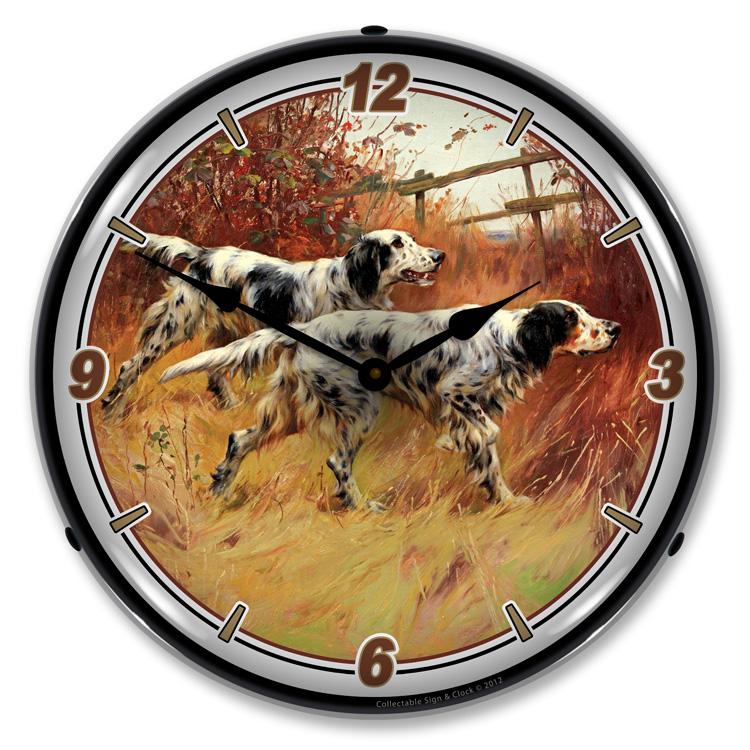 Collectable Sign and Clock - English Setters Clock