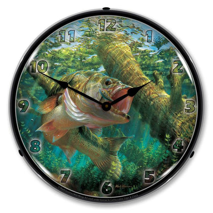 Collectable Sign and Clock - Fishing the Wood Clock