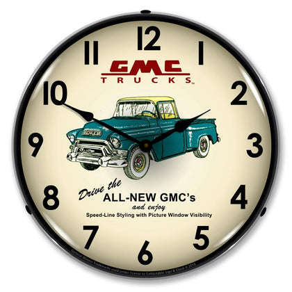 Collectable Sign and Clock - GMC Trucks 1956 Clock