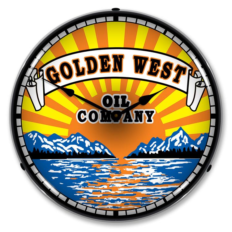Collectable Sign and Clock - Golden West Clock - Wall Clocks
