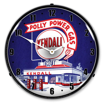 Collectable Sign and Clock - Kendall Gas Station Clock