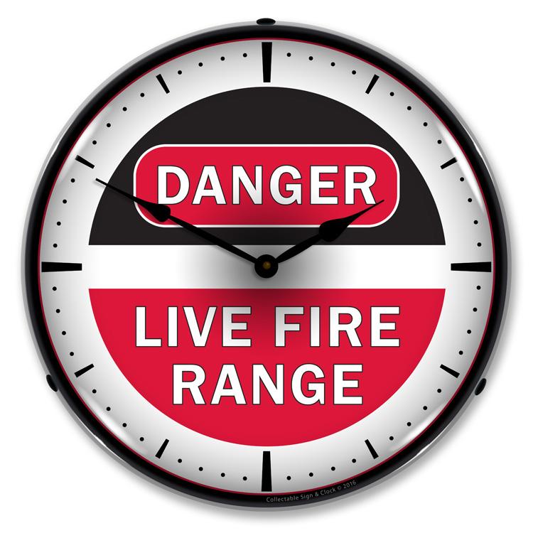 Collectable Sign and Clock - Live Fire Range Clock 1602635 – Garage ...